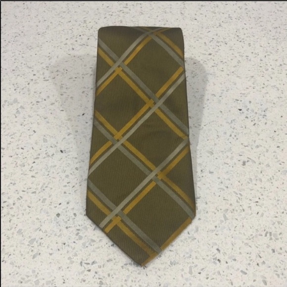 Burberry London Green Nova Check Silk Tie EUC - Picture 2 of 5
